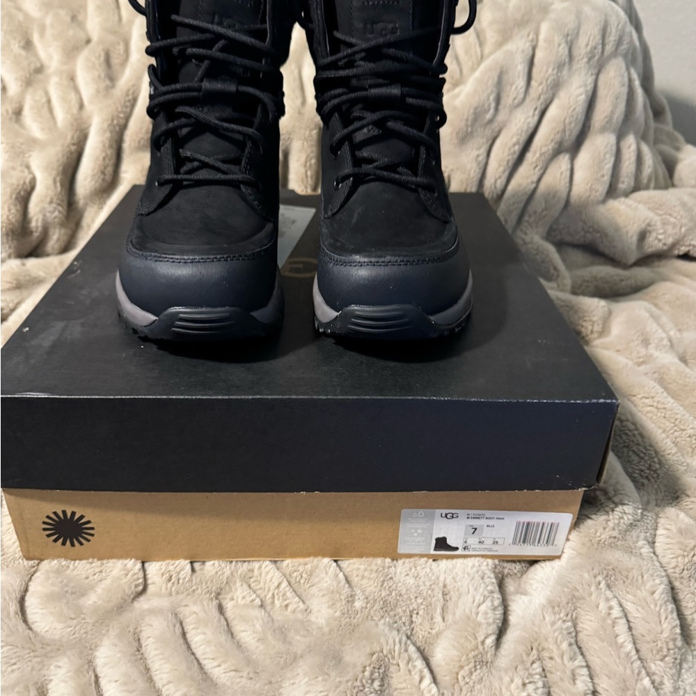 UGG Black Lace-Up Boots